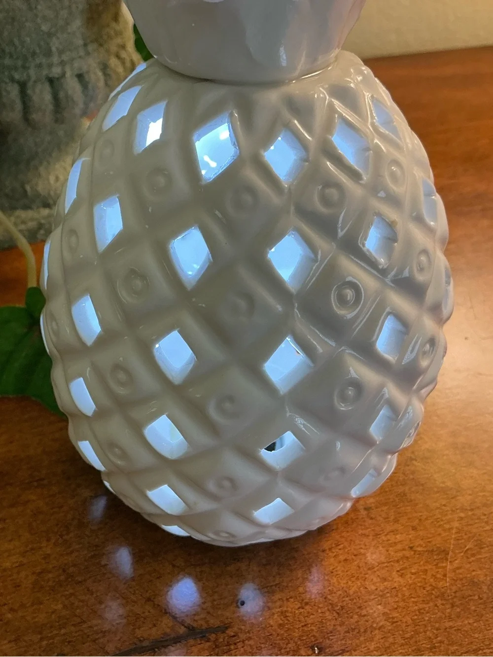 Two's Company White Ceramic Pineapple Lantern